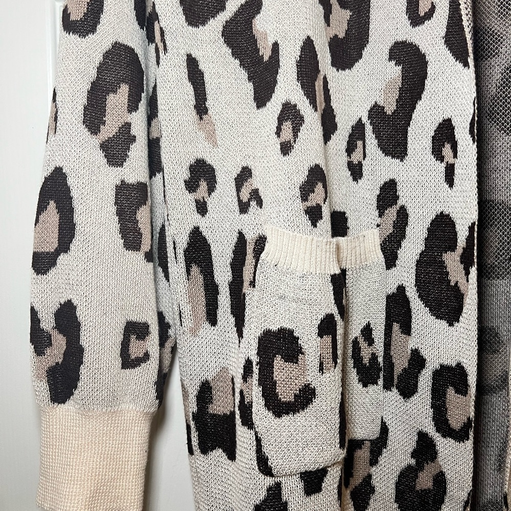 Animal Print SheIn Cardigan Sweater